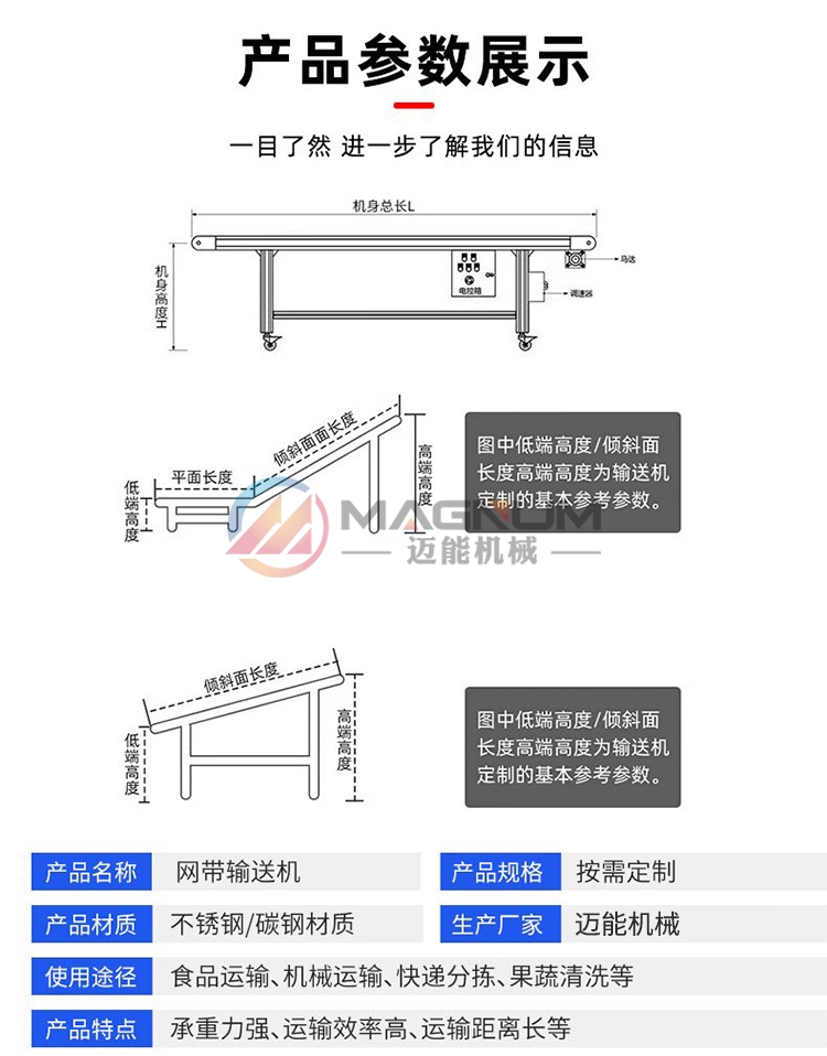 網(wǎng)鏈輸送機圖紙參數(shù)