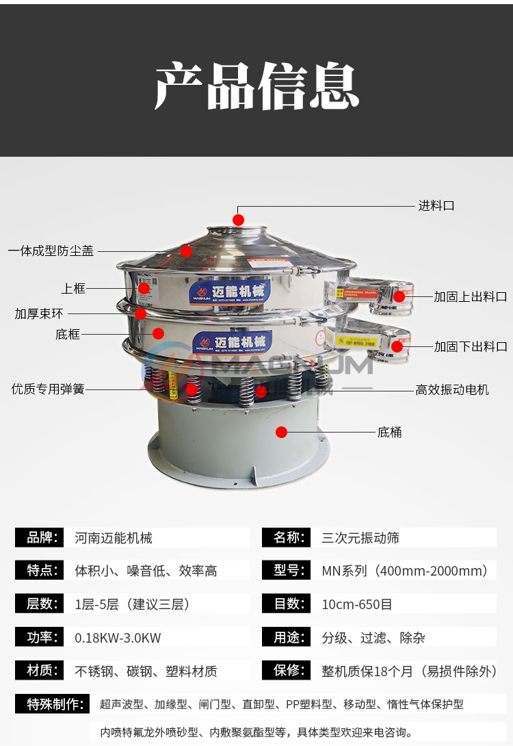 玻璃微珠旋振篩產(chǎn)品信息